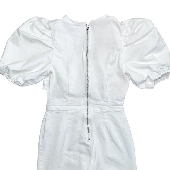 Flying Tomato Denim Jumpsuit Cutout White Small - Picture 6 of 9